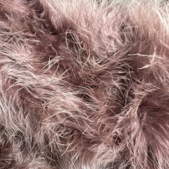 Purple Real Feather Overcoat Whimsigoth Indie Grunge Fairycore Old Money Boho L - Picture 14 of 14